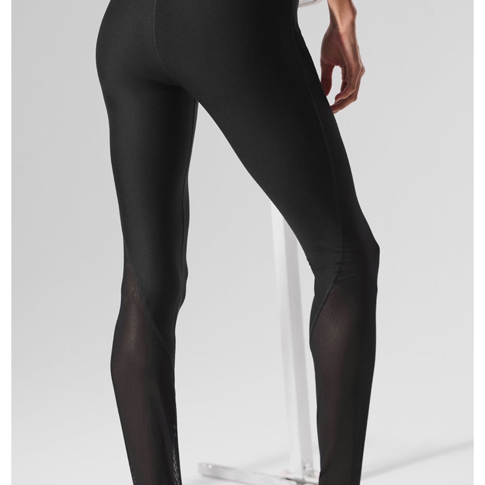 NWT ALO Airlift Mesh High Waist Darling Stirrup Legging black size XXS - Picture 4 of 12